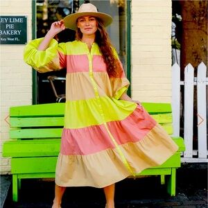 Sunshine Tienda- Kiwi Ana Dress- Large MWT